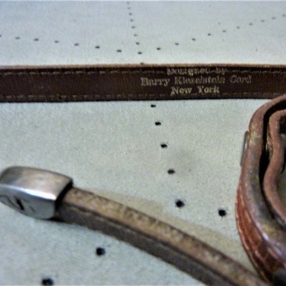 Barry Klesalstein Cord New York  Lizard Skin Belt Good Condition 42\